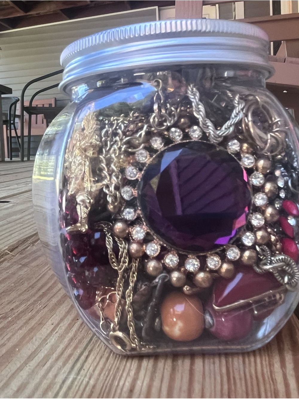 Vintage goth whimsical jewelry jar - Picture 3 of 4